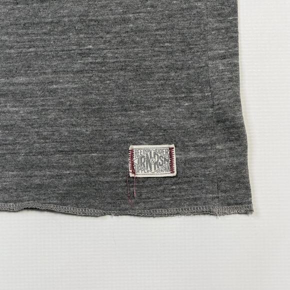 Iron & Resin Shirt Mens Small Heather Gray Henley Raglan 3/4 Sleeve Made USA - Picture 2 of 8